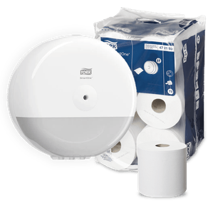 Dispenser Smartone + 1 caixa de higiênico SmartOne 12 rolos de 620 folhas