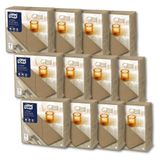 Guardanapo LINSTYLE® Premium Tork - Bege - 12 pacotes com 50 folhas cada