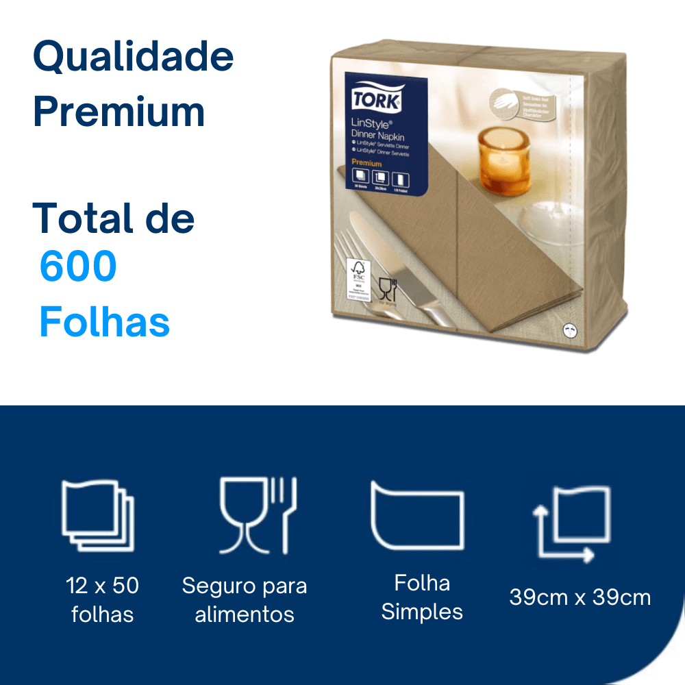 GuardanapoLINSTYLEPremiumTorkBege12pacotescom50folhascada