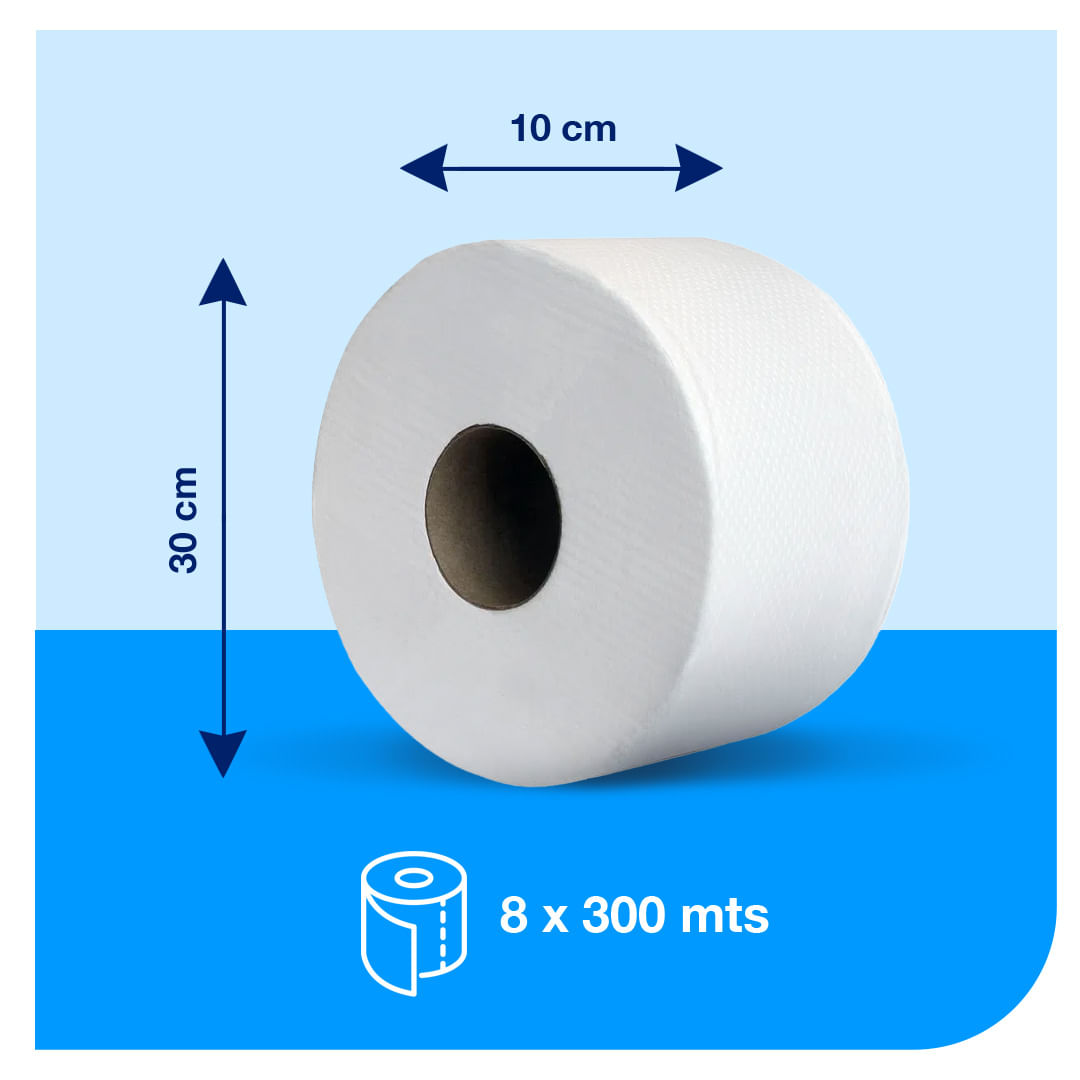 PapelHigienicoTorkfolhasimples8rolosde300metroscadaJumbo