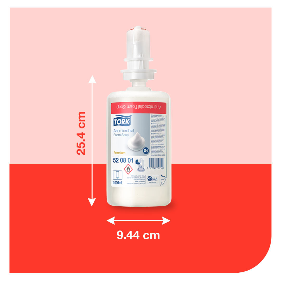 SaboneteEspumaTorkAntimicrobial6frascosde1litrocada