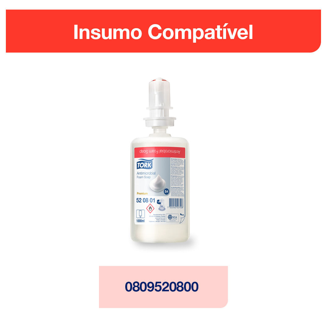 DispenserparaSaboneteEspumaTorkPreto