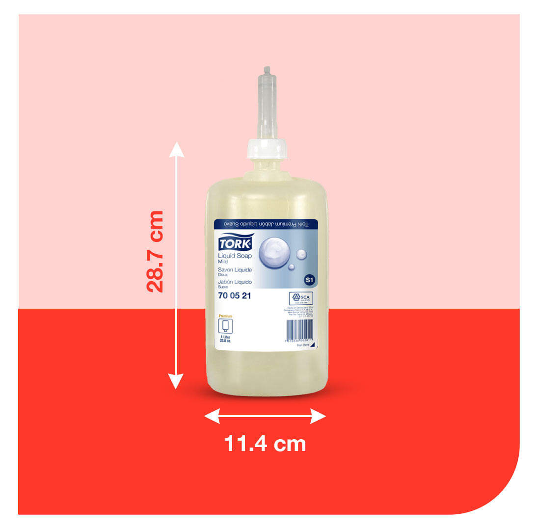 SaboneteLiquidoTorkExtraSuave6frascosde1litrocada