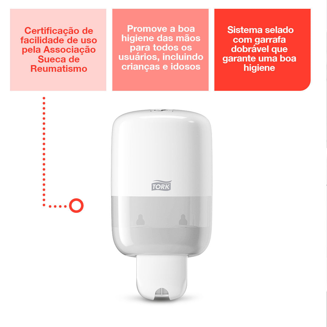 DispenserparaSaboneteLiquidoTorkMiniBranco