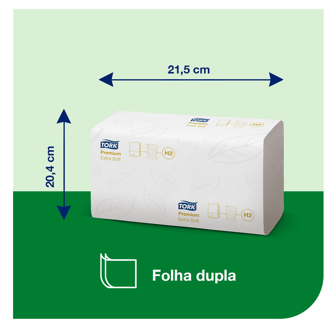 PapelToalhaInterfolhadoTorkPremiumfolhadupla21pacotesde150folhascada