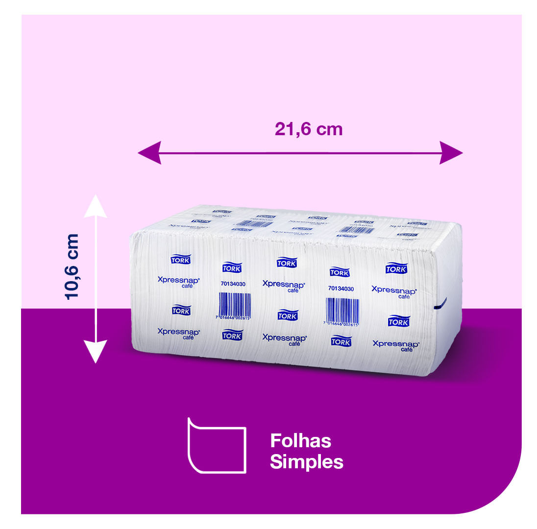 GuardanapoTorkXpressnapCafeAdvanced12pacotesde500folhascada