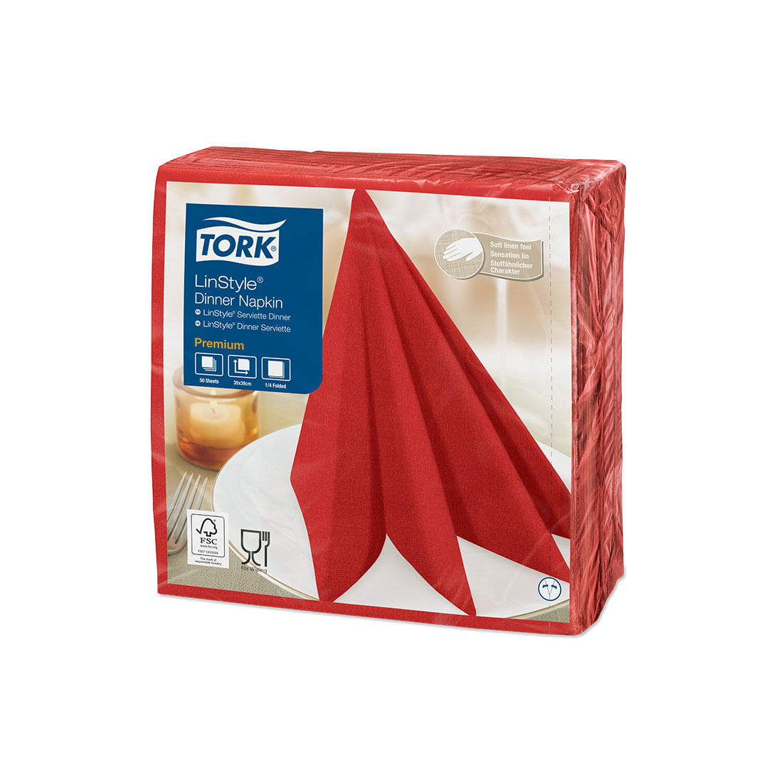 GuardanapoLINSTYLE®PremiumTorkVermelho50folhas